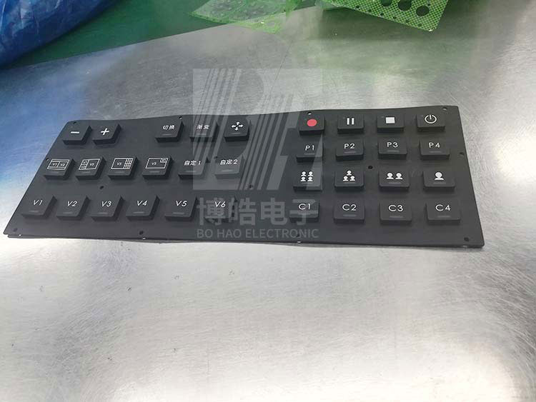 鐳雕透光字符工業硅膠鍵盤按鍵